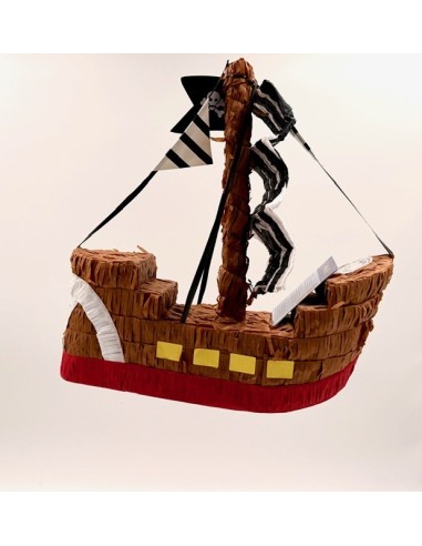 Pirate ship -Black & white sails